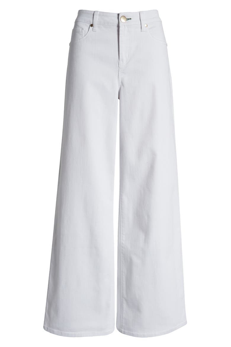 High Waist Wide Leg Jeans, Alternate, color, WHITE