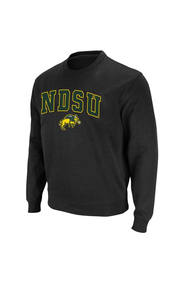 COLOSSEUM Men's Colosseum Black NDSU Bison Arch & Logo Tackle Twill Pullover Sweatshirt, Alternate, color, Black