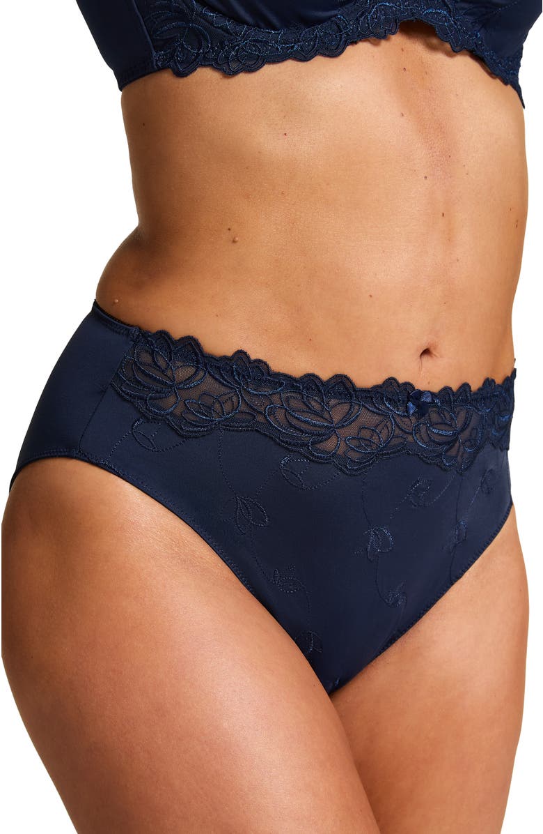 Hunkemöller Diva High Knickers, Main, color, Peacoat