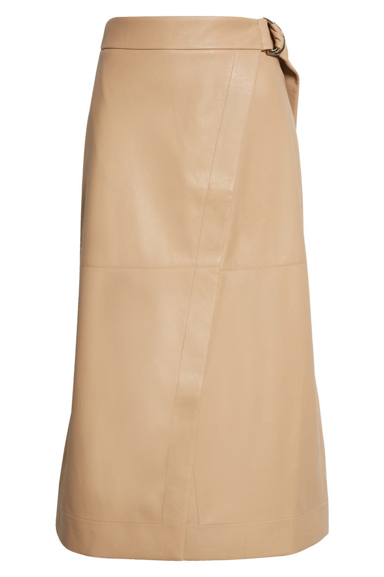 Wrap A-Line Skirt, Alternate, color, CAMEL