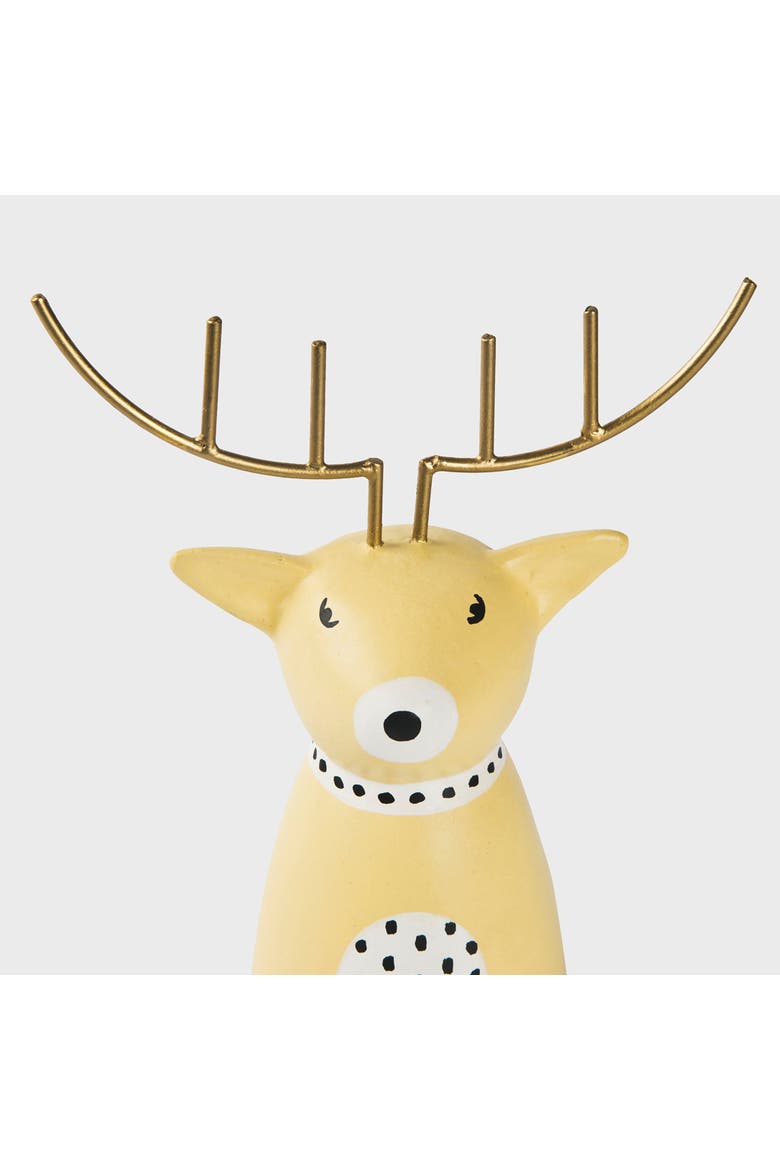 Golden Antler Reindeer Figurine, Alternate, color, Metallic Gold