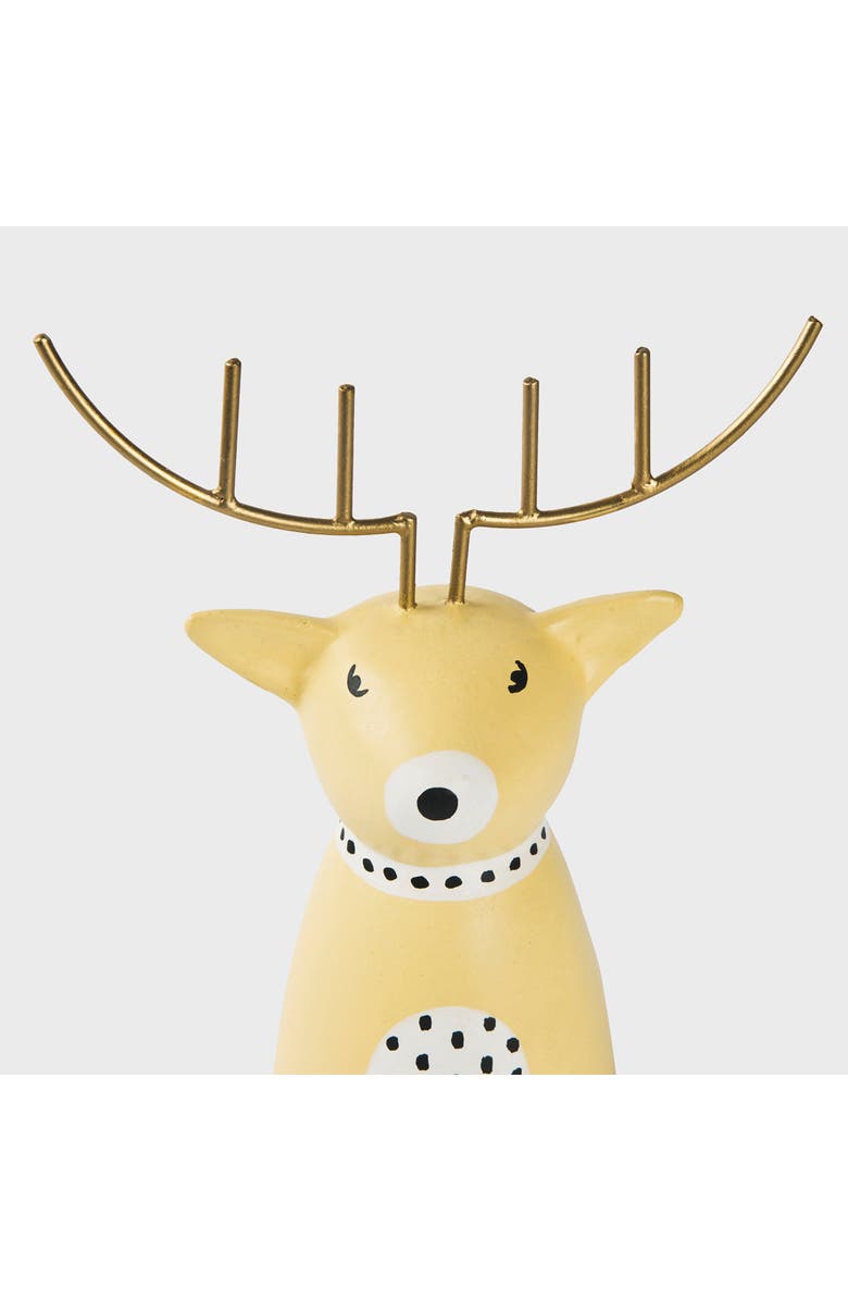 Mela Artisans Golden Antler Reindeer Figurine, Alternate, color, Metallic Gold