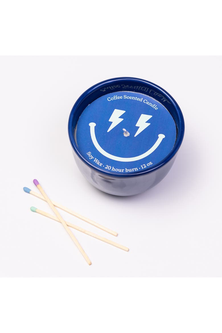 Electric Smiley Catch All Candle Wax Blue 9 oz Burn Time 20, Alternate, color, Blue