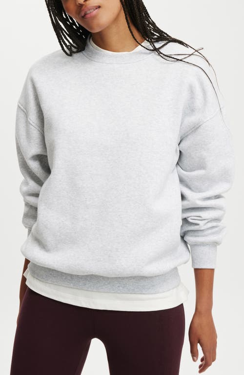 Shop Cotton On Classic Fleece Crew Sweatshirt In Soft Grey Marle