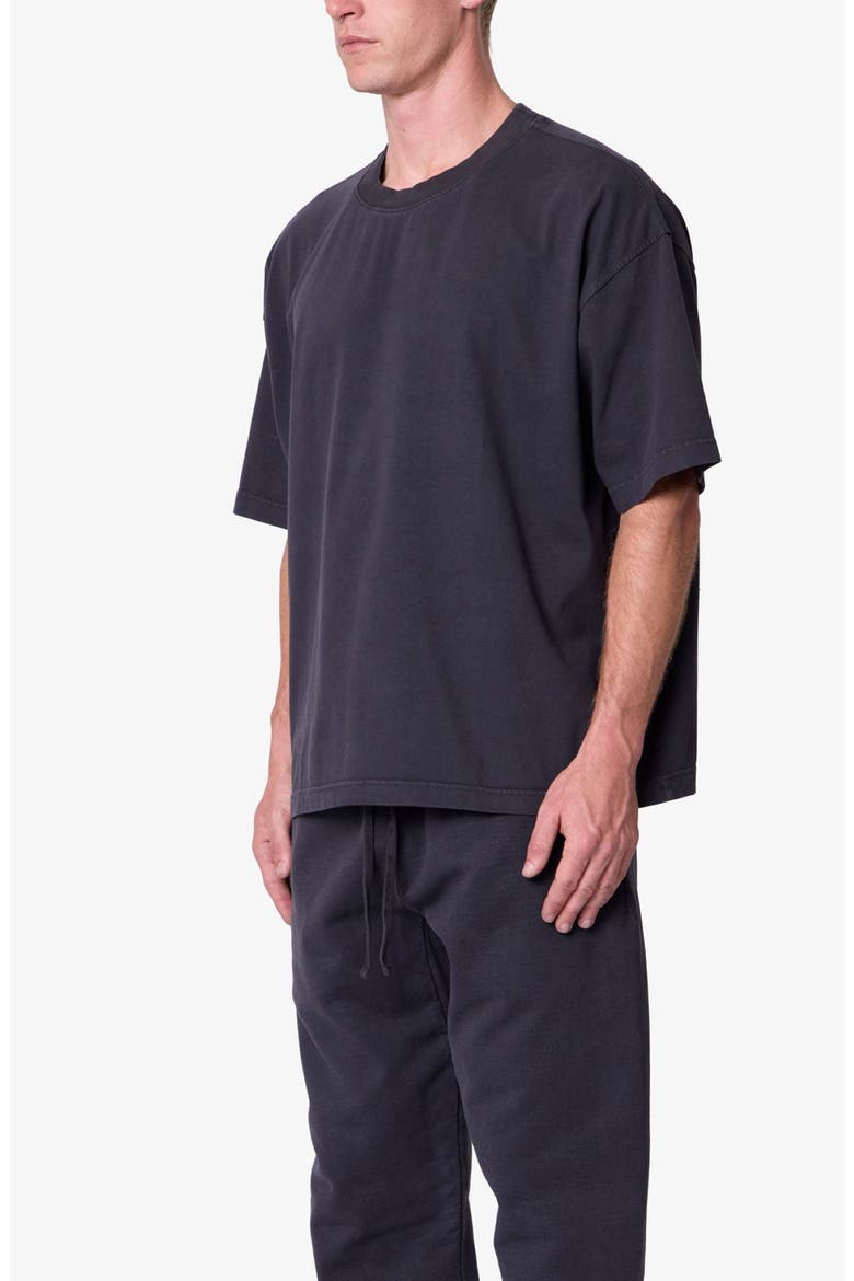 Heavy Basic Boxy Cotton T-Shirt, Alternate, color, WASHED BLACK