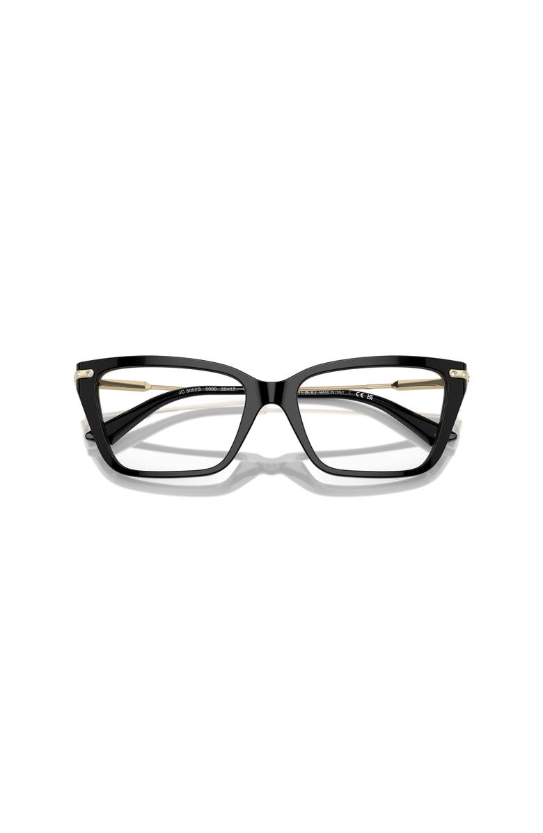 Jimmy Choo 53mm Cat Eye optical glasses, Alternate, color, Black