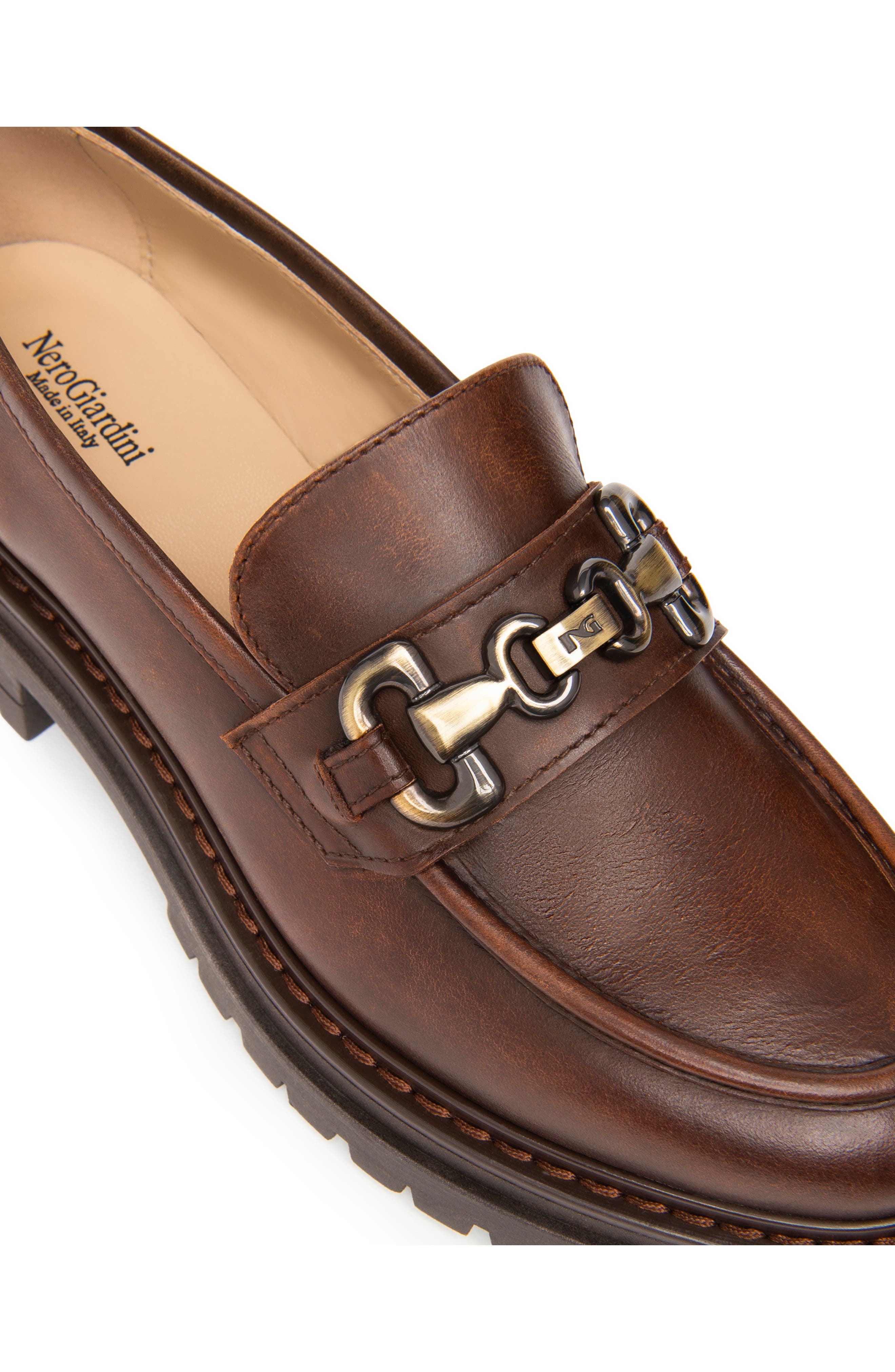 Lug Sole Bit Loafer, Alternate, color, BROWN