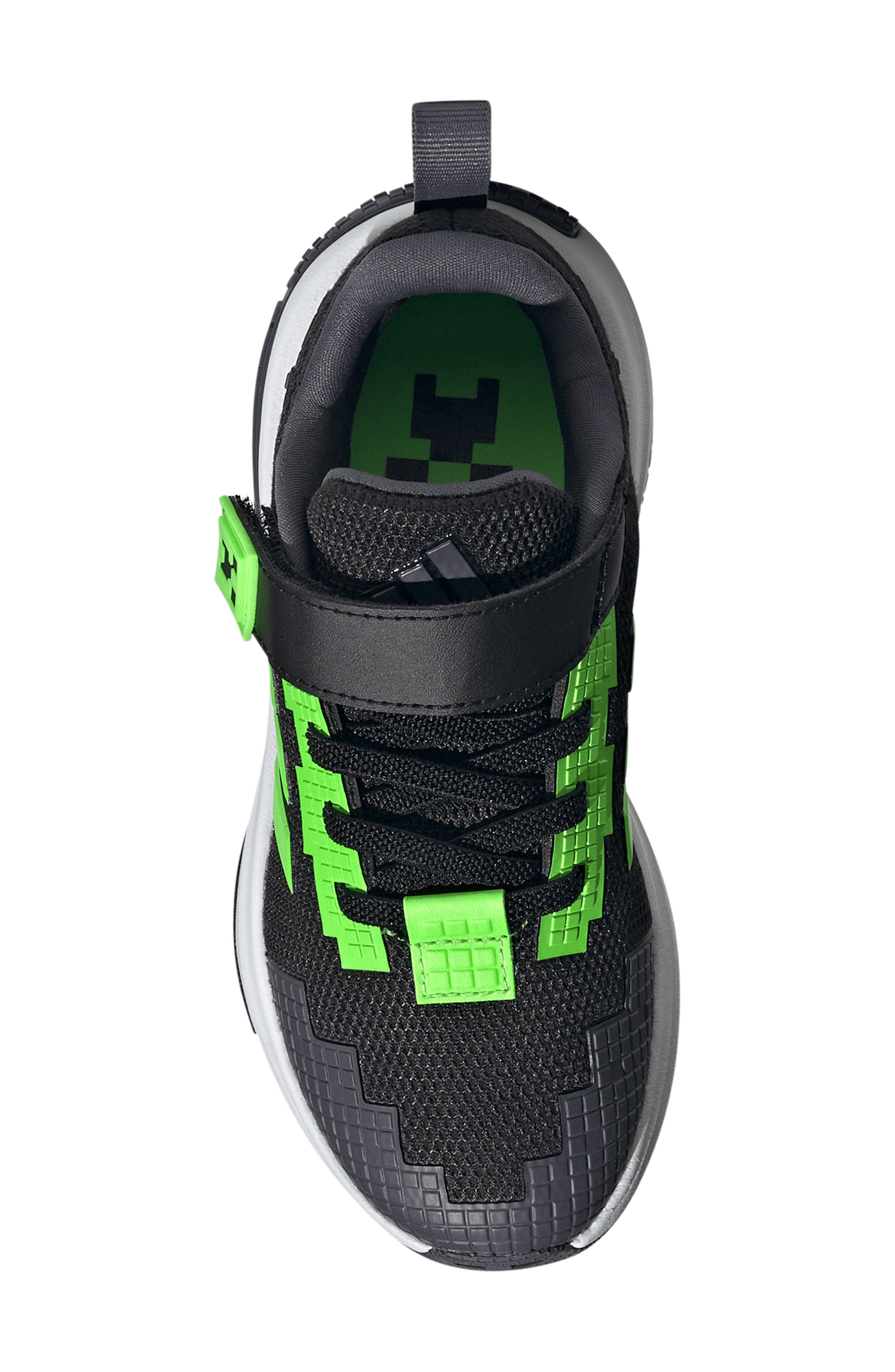 adidas Kids' Minecraft Sneaker, Alternate, color, Black/ White/ Aurora