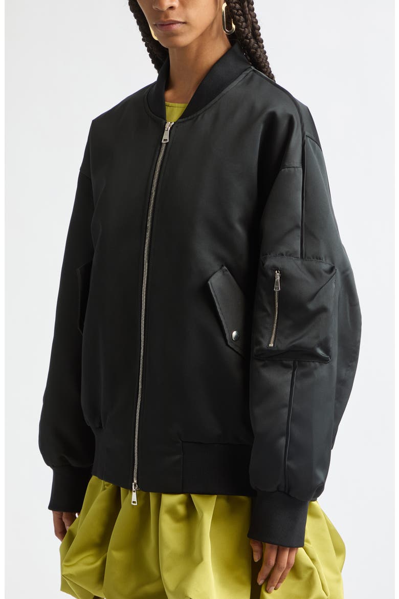 Bomber Jacket, Alternate, color, BLACK