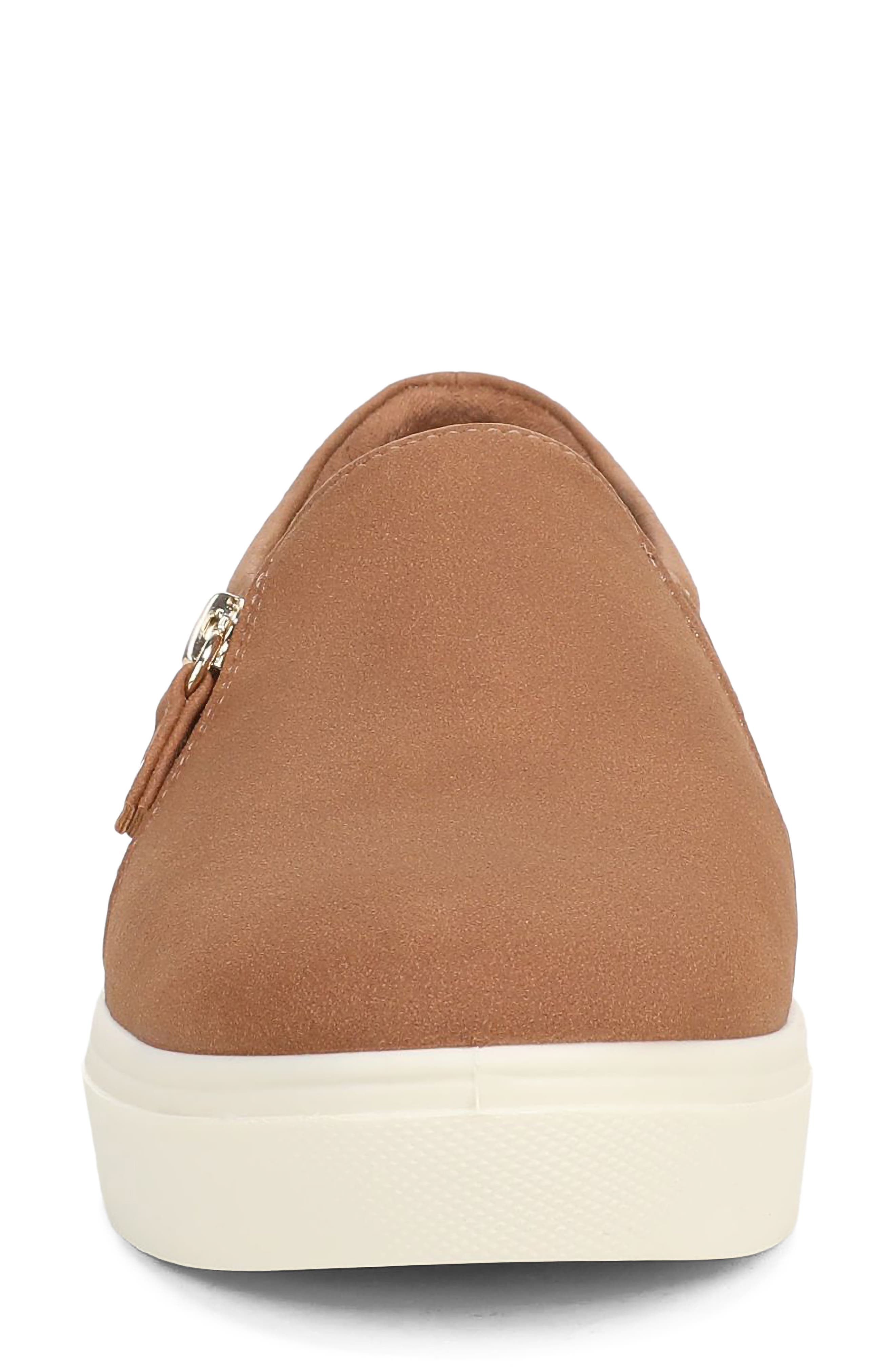 Madison Cloud Zip Sneaker, Alternate, color, HONEY BROWN FAUX LEATHER