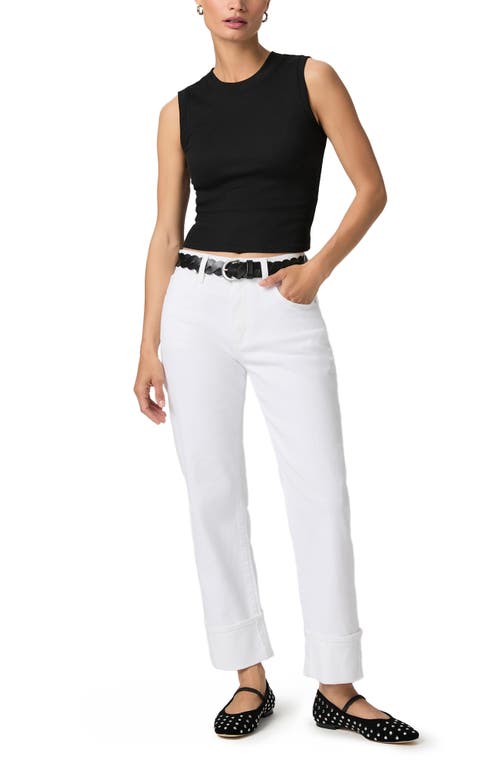 PAIGE PAIGE MORGAN CUFFED ANKLE STRAIGHT LEG JEANS