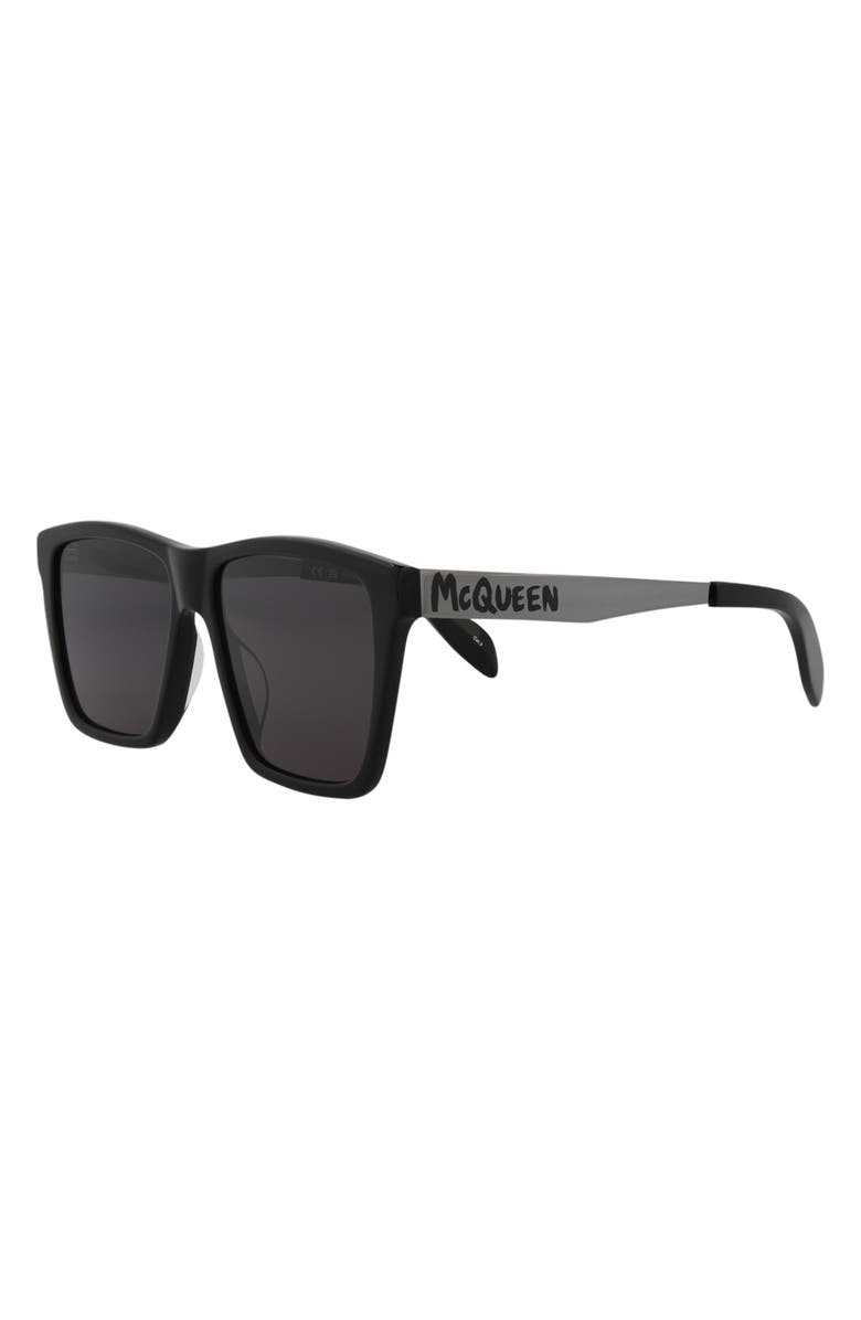 McQueen 57mm Square Sunglasses, Alternate, color, 