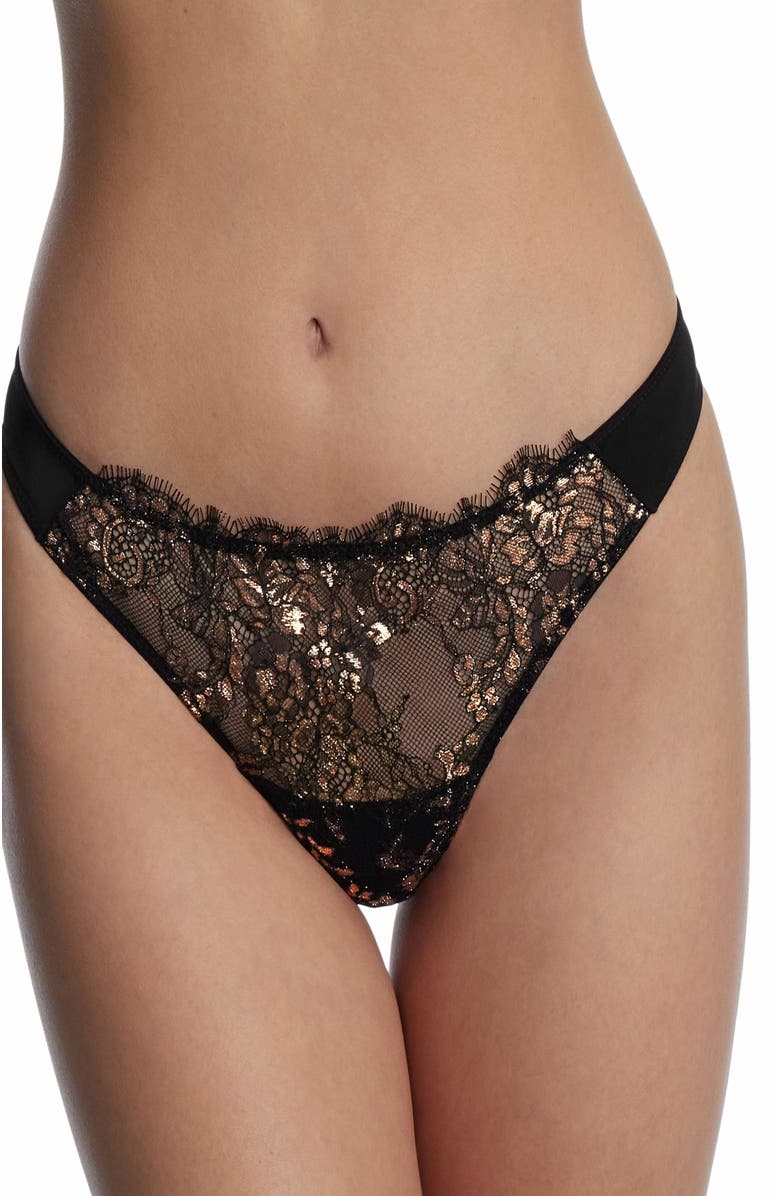 Skarlett Blue Entice Lace Front Thong, Main, color,