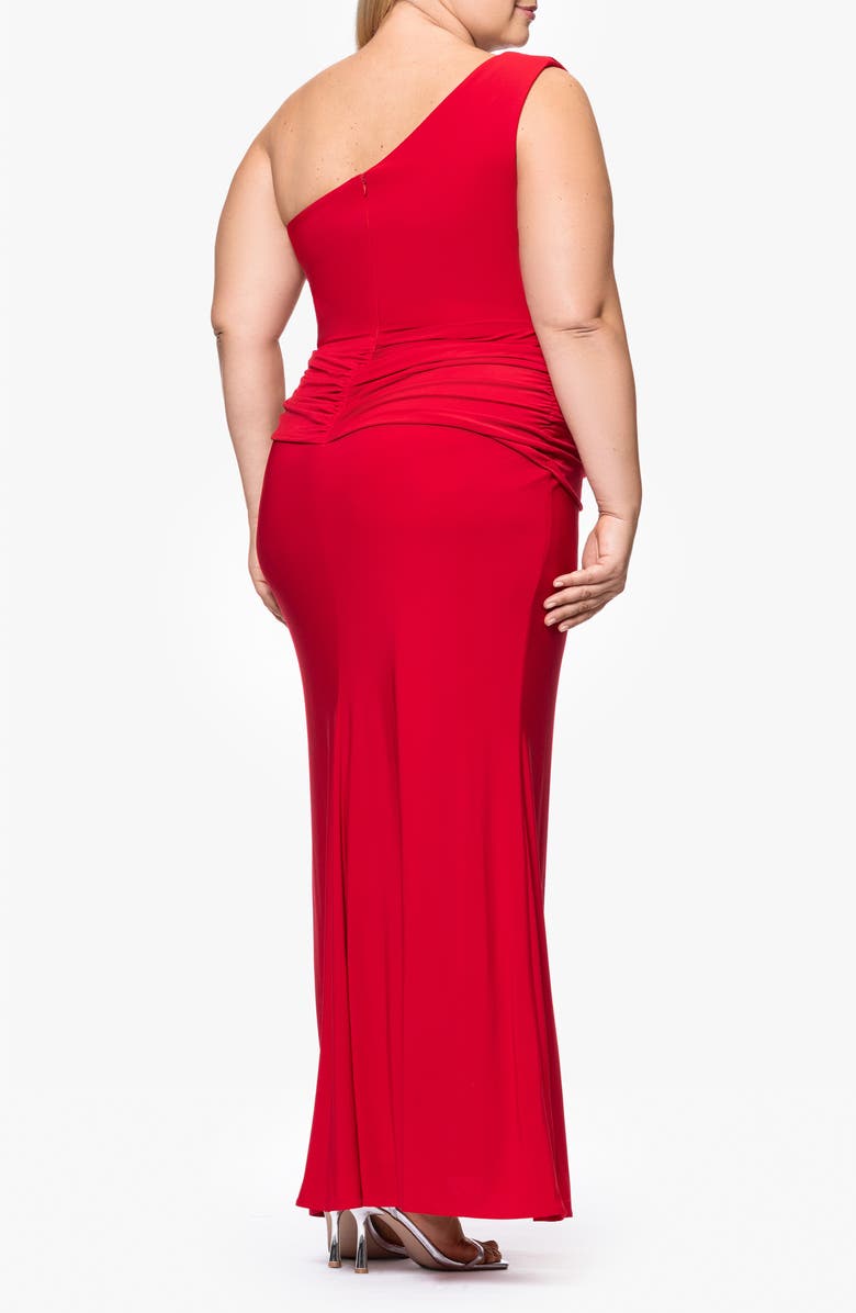 Xscape Evenings One-Shoulder Twist Cocktail Dress, Alternate, color, 