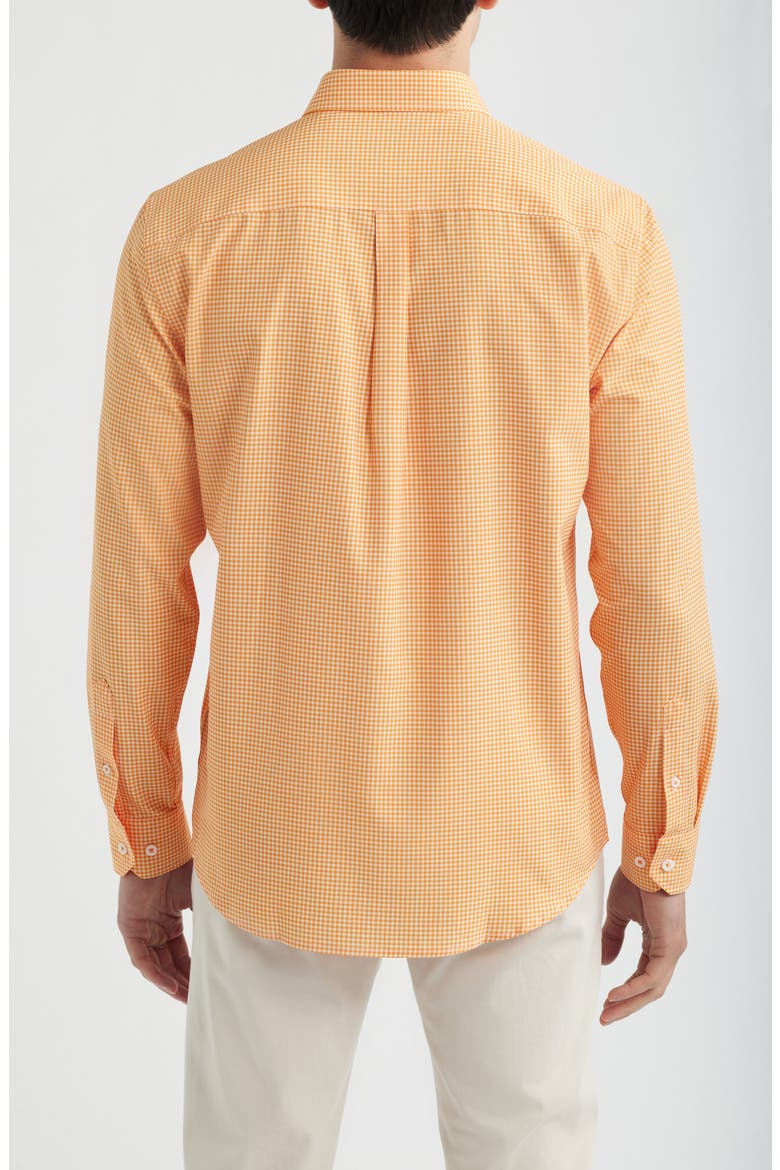 Game Day XC4® Gingham Check Button-Down Shirt, Alternate, color, ORANGE