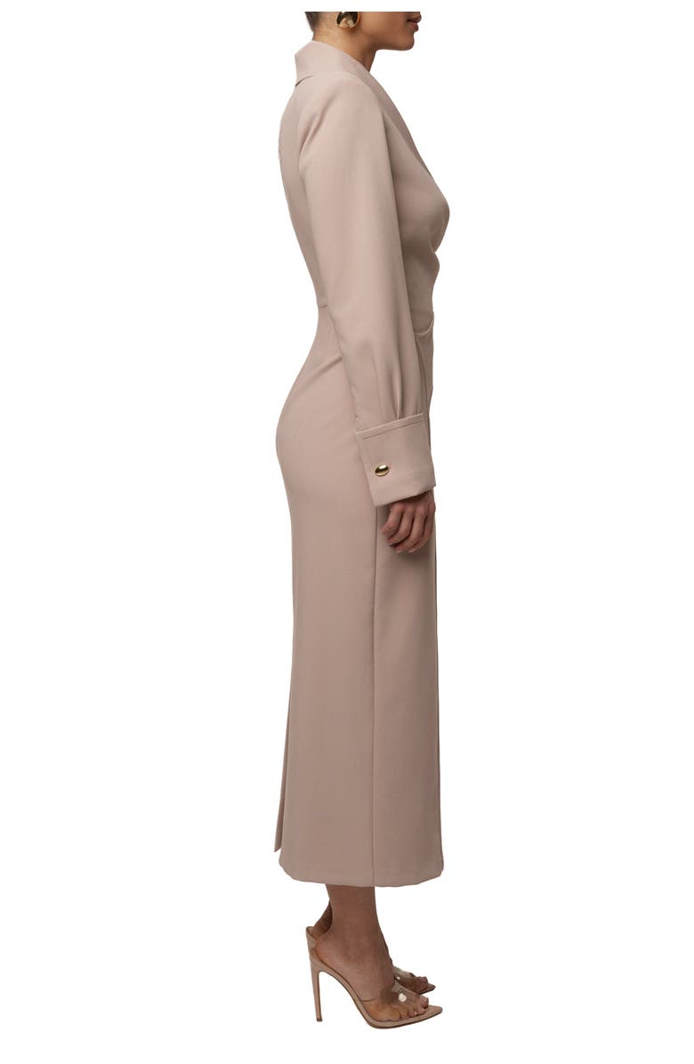 JLUXLABEL Manifest Blazer Midi Dress, Alternate, color, Beige