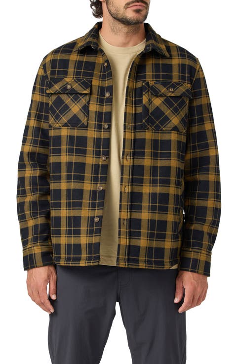 Traveler Plaid Cotton Blend Shirt Jacket