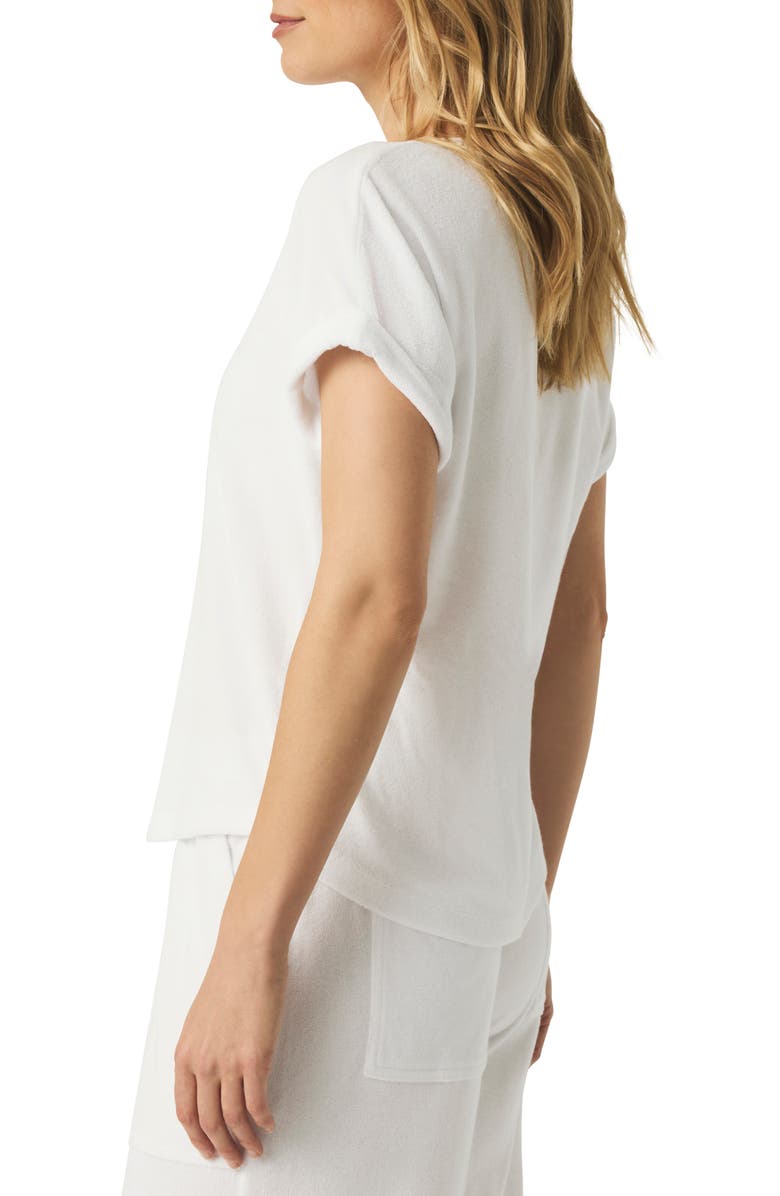 Splendid Taryn Cuffed Terry T-Shirt, Alternate, color, White
