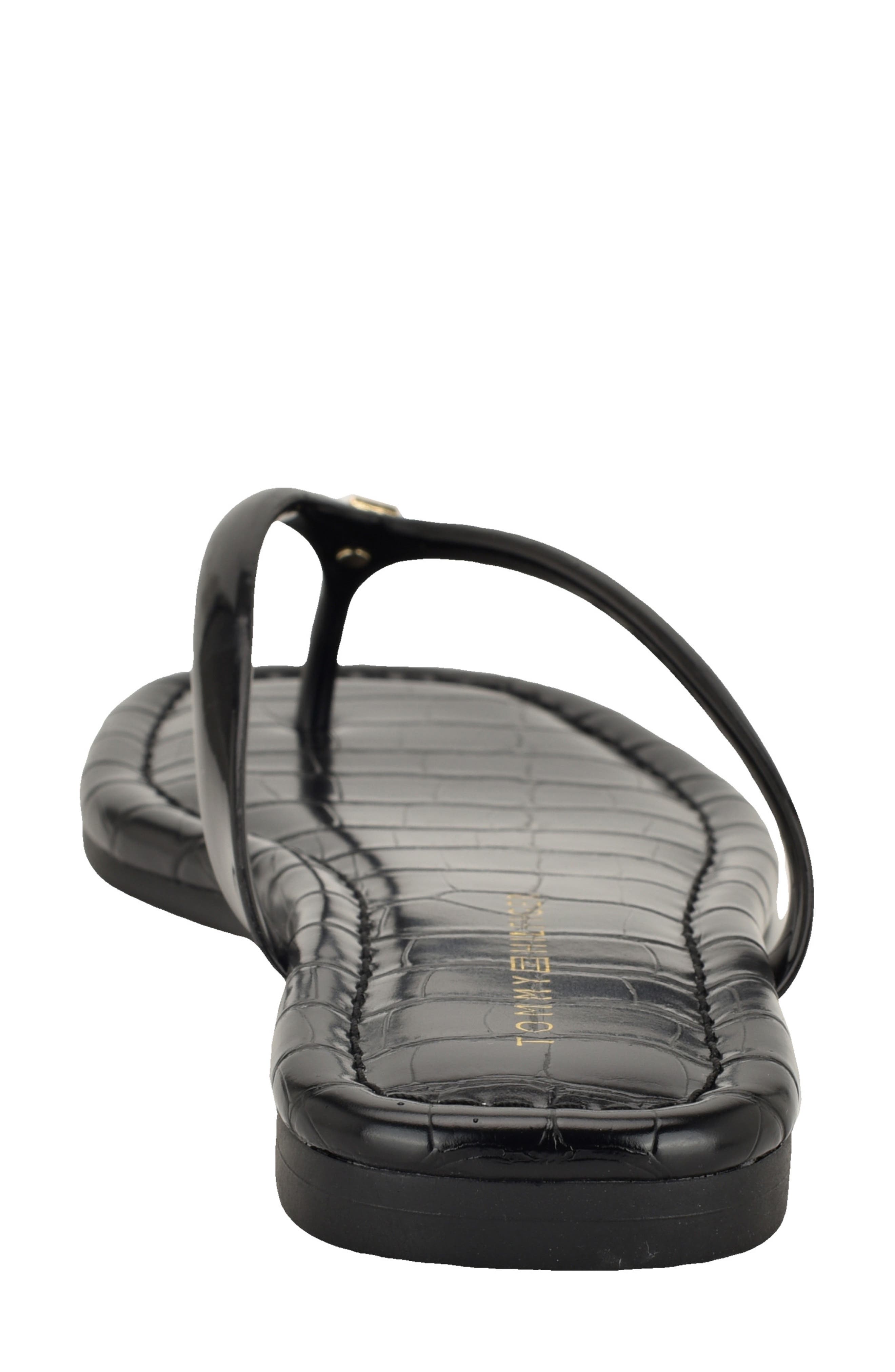 Tommy Hilfiger Vela Flip Flop, Alternate, color, Black