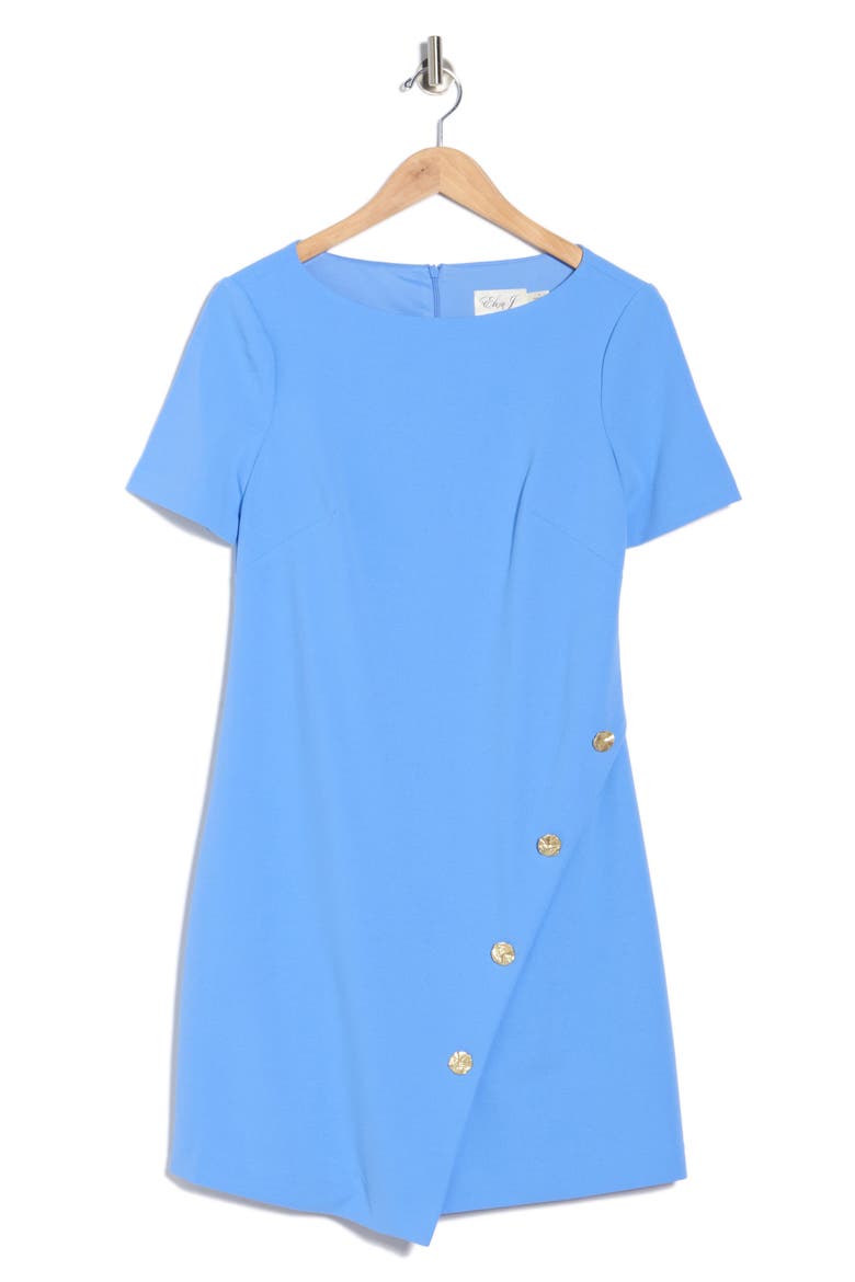 Bateau Neck Short Sleeve A-Line Dress, Alternate, color, PERIWINKLE