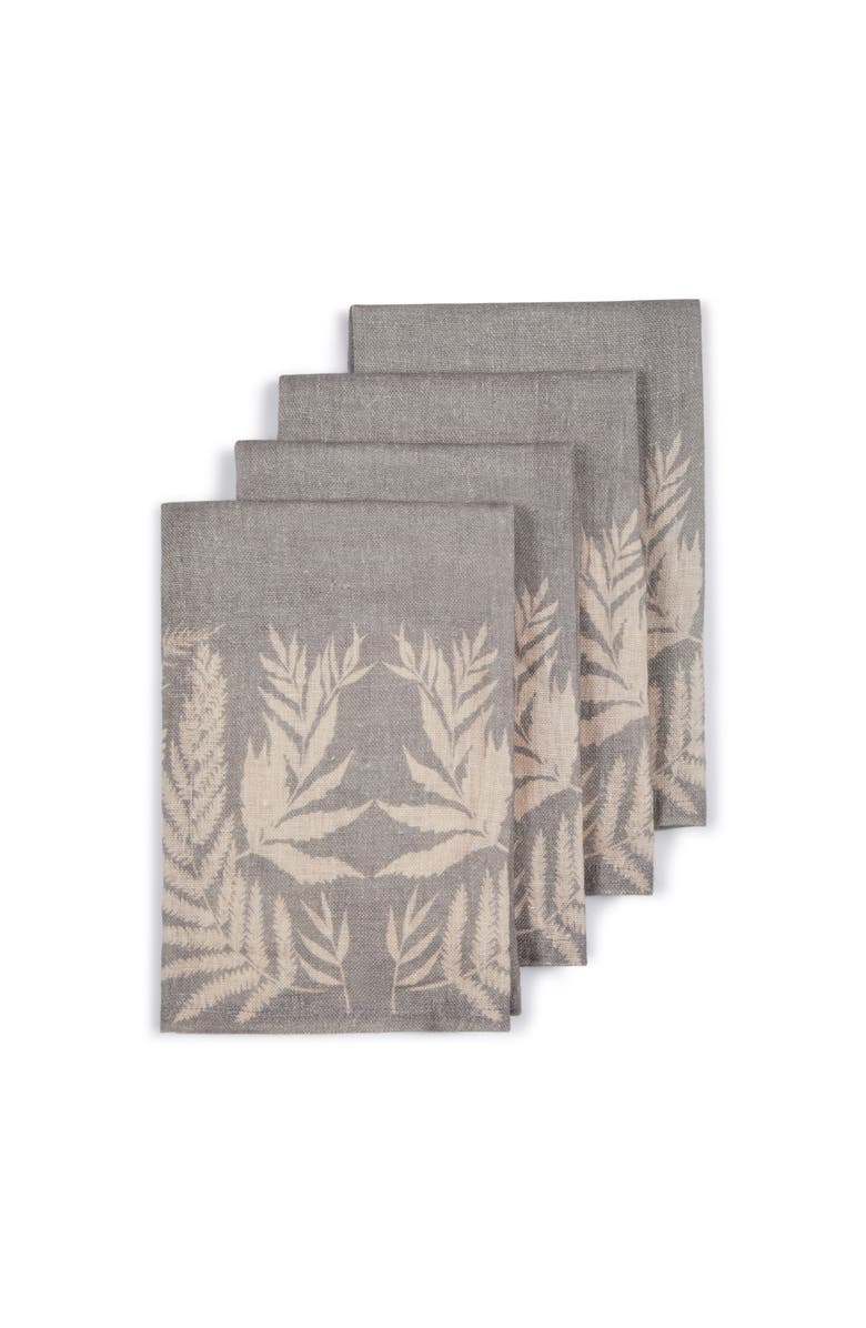 MAJKA Forest Ferns Napkins - Set of 4, Main, color, Charleston Gray & Coastal