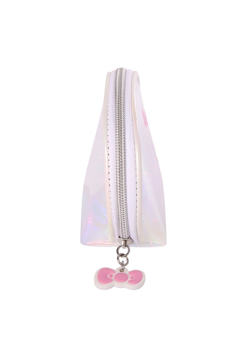Clear Iridescent Large and Small Dome Cosmetic Travel Bag Set, Alternate, color, Multicolor
