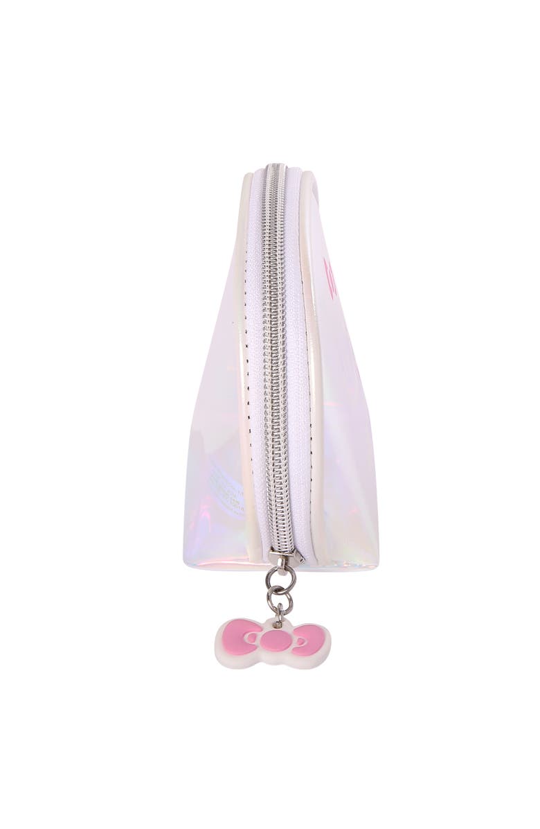 Hello Kitty Clear Iridescent Large and Small Dome Cosmetic Travel Bag Set, Alternate, color, Multicolor