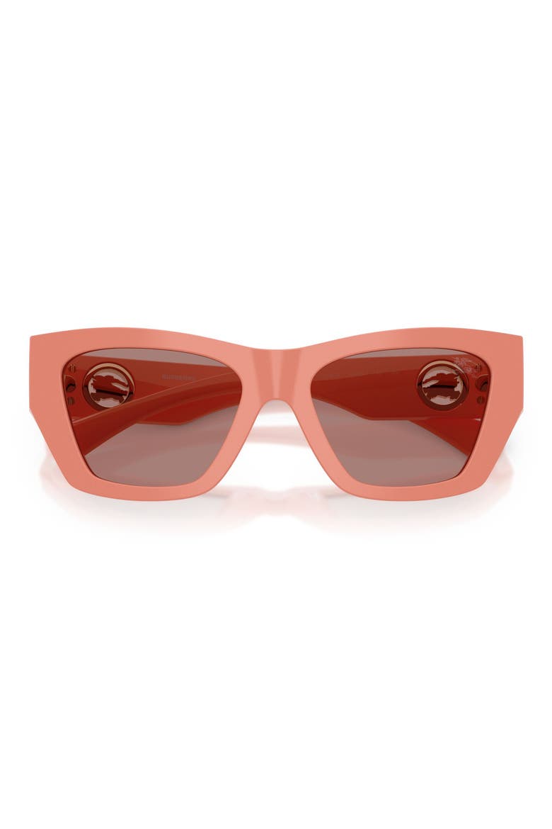 54mm Cat Eye Sunglasses, Alternate, color, PINK / LIGHT BROWN