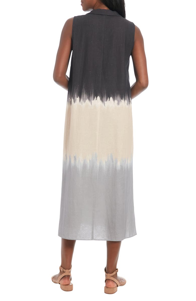 London Times Collared Sleeveless Shift Dress, Alternate, color, Gray/ Charcoal