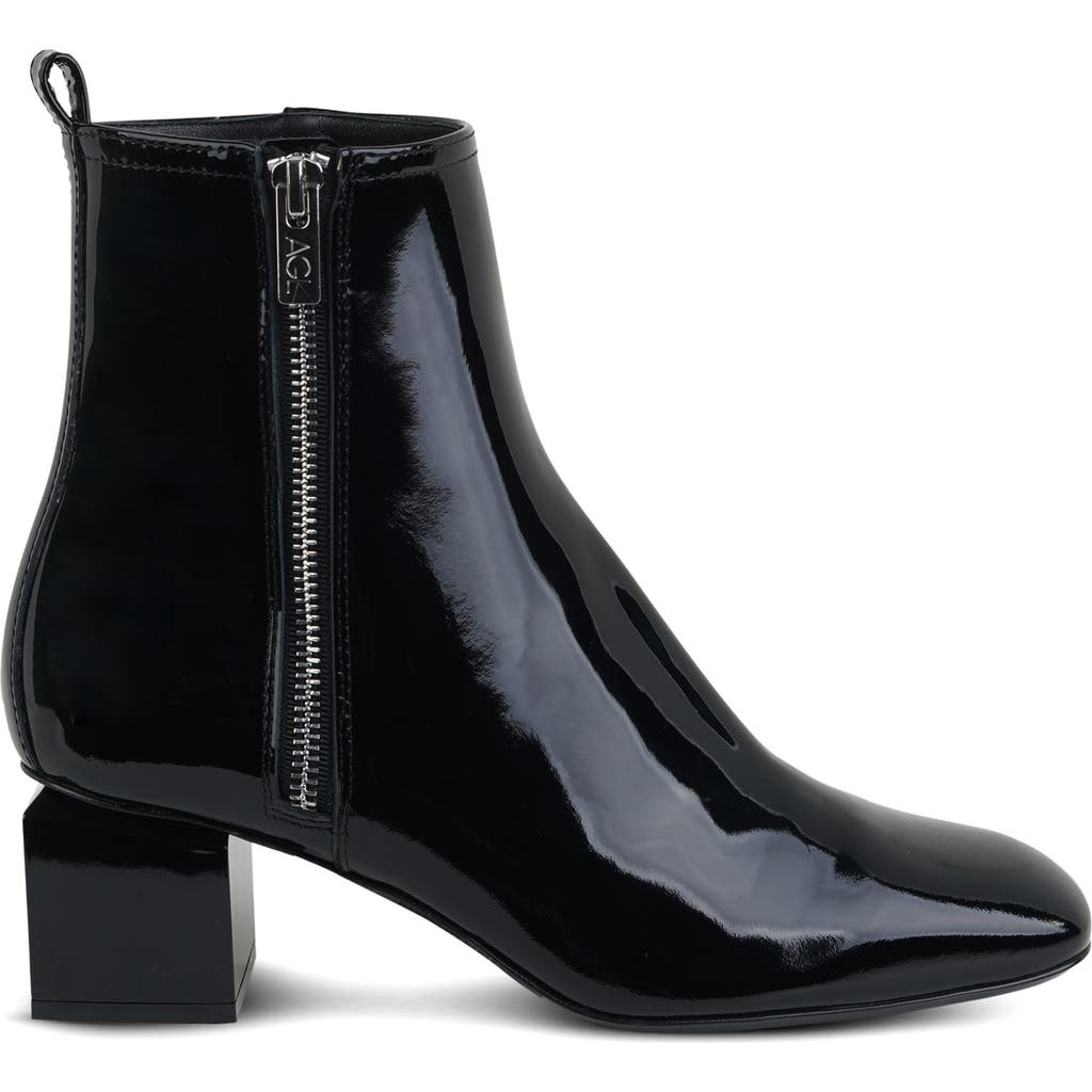 Agl Attilio Giusti Leombruni Agl Angie Patent Leather Bootie In Nero