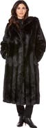 Roaman's Plus Size Hooded Faux Fur Coat