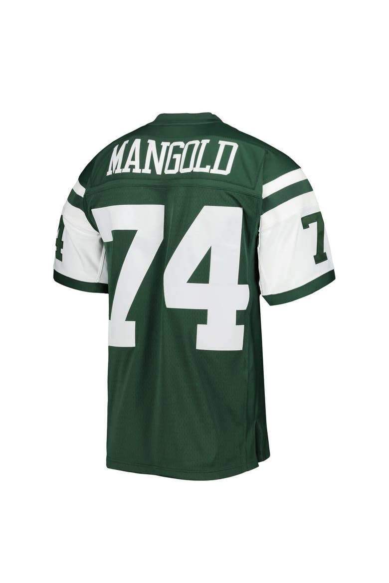 Men's Mitchell & Ness Nick Mangold Green New York Jets Legacy Replica Jersey, Alternate, color, Green