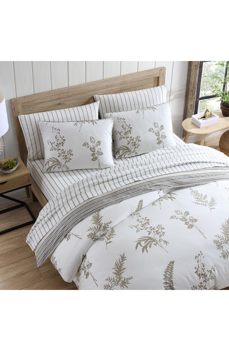 STONE COTTAGE Willow Cotton Sateen Comforter & Sham Set, Alternate, color, Brown