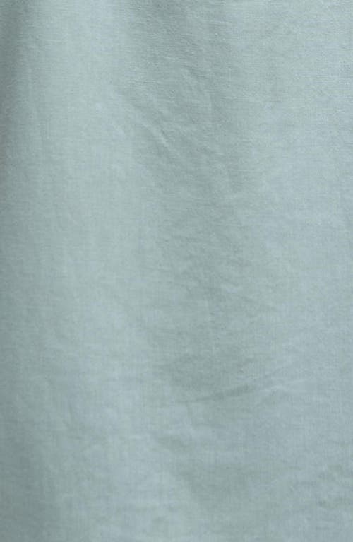 Barbour Nelson Garment Dye Cotton & Linen Camp Shirt In Pale Apple