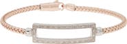 MESHMERISE 18K Gold Plated Stainless Steel Diamond Bangle Bracelet - 0.2 ctw.