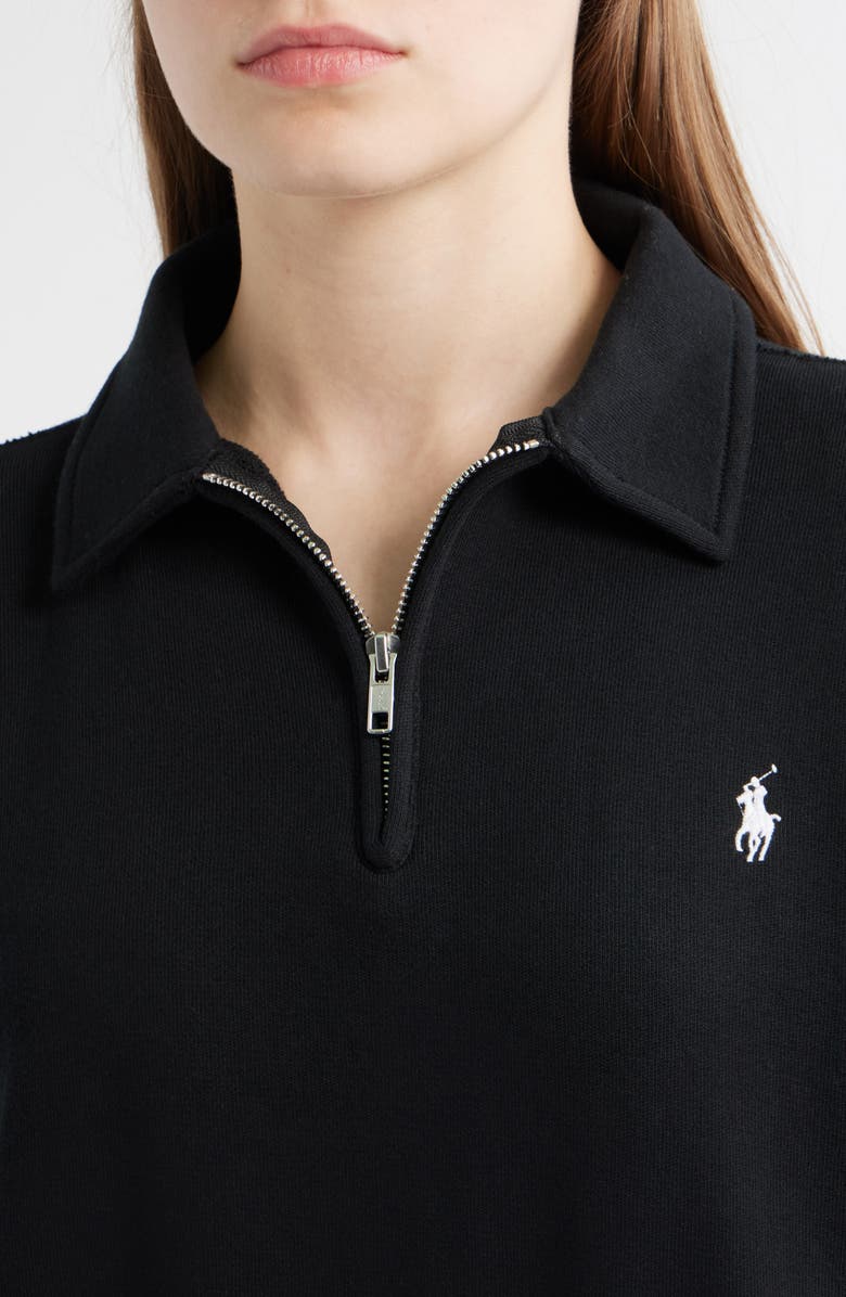 Polo Ralph Lauren Cotton Blend Fleece Quarter-Zip Sweatshirt, Alternate, color, Polo Black