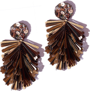 Simitri Petal Fringe Earrings