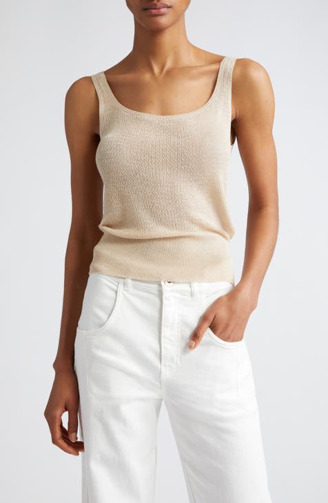 K.NGSLEY Tank Top Womens Medium White sold Ribbed Knit Halter Crop Asymmetrical