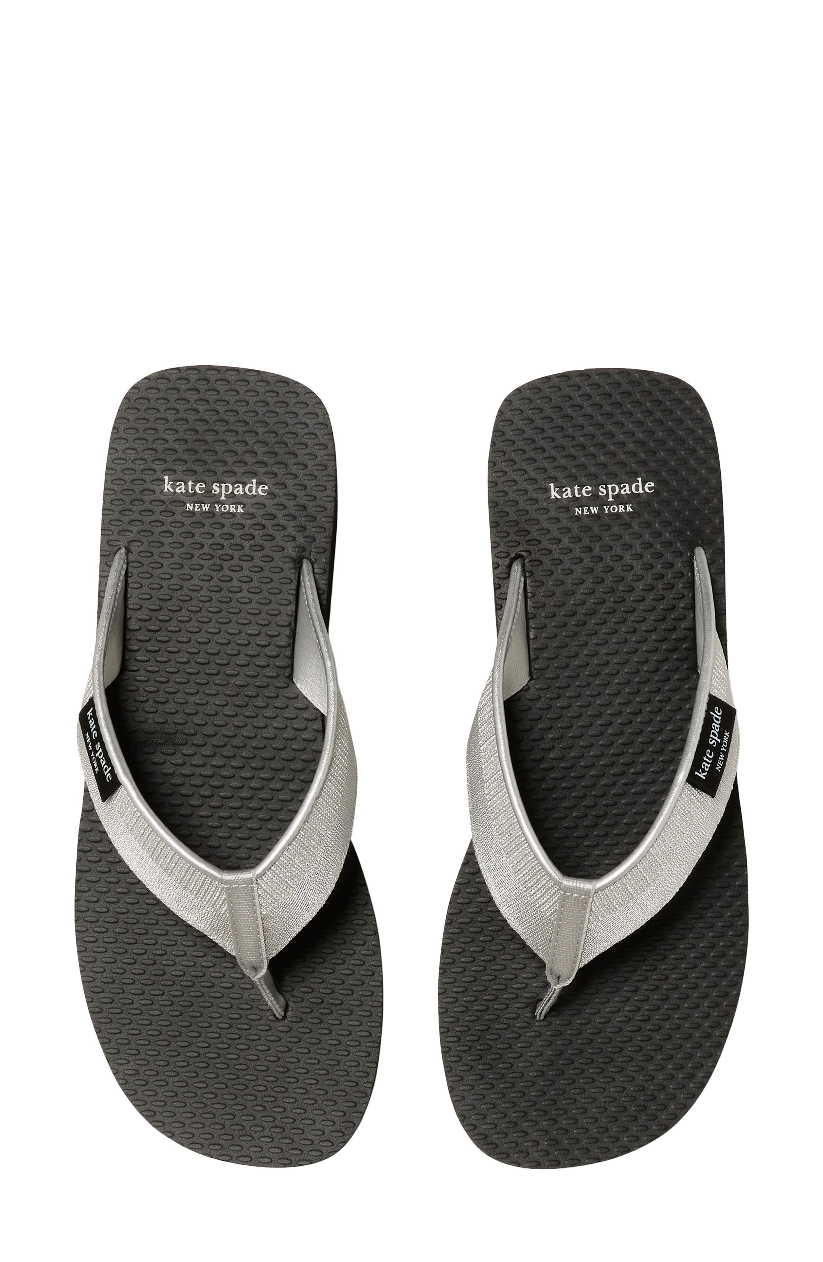 sam icon platform wedge flip flop, Alternate, color, SILVER