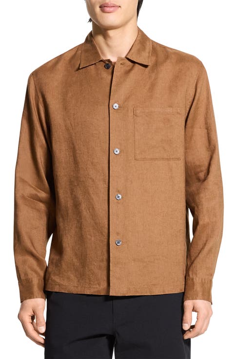 Irving Boxy Linen Button-Up Shirt