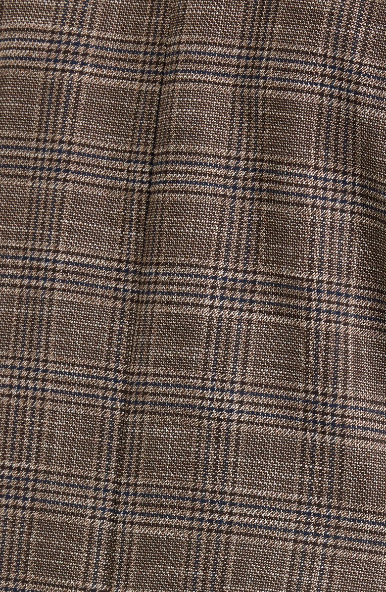 Tahari ASL Plaid Double Breasted Blazer, Alternate, color, Espresso I