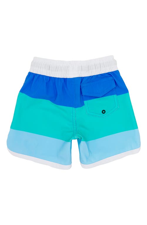 Feather 4 Arrow Block Stripe Board Shorts In Marina Blue