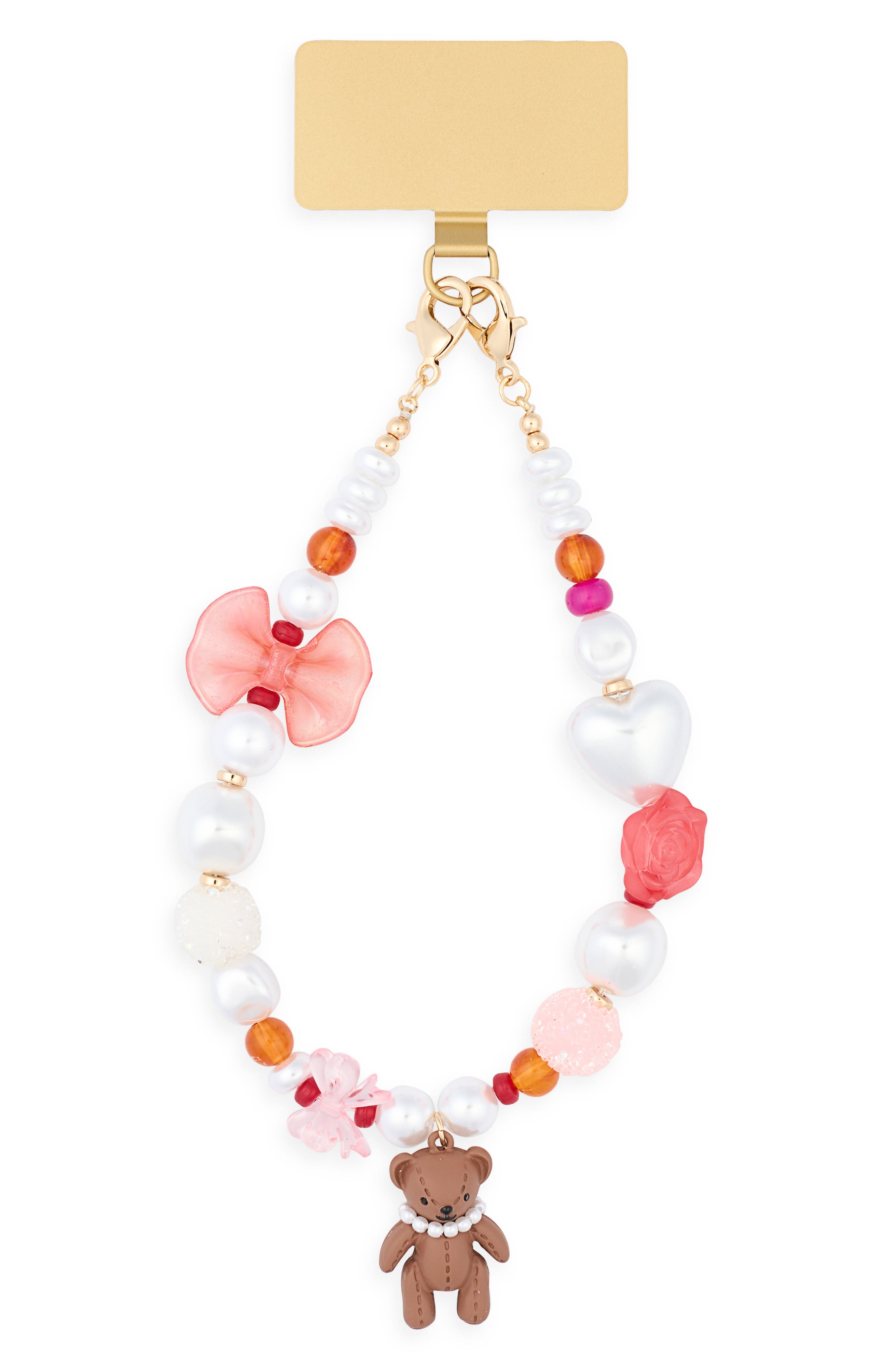 Bear Beaded Phone Strap