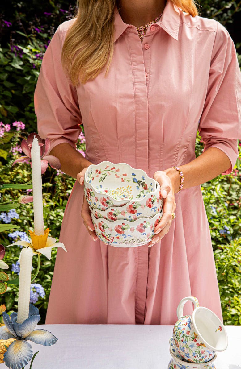 Juliska Sofia Cereal/Ice Cream Bowl, Alternate, color, Multi Pink