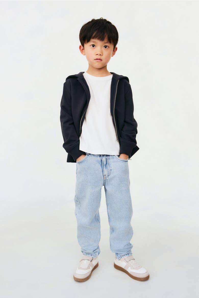 Tapered Cotton-blend Jeans, Main, color, Light denim blue