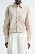 Kallmeyer Tegan Stripe Cotton Poplin Button-Up Shirt