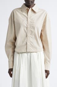 Kallmeyer Tegan Stripe Cotton Poplin Button-Up Shirt