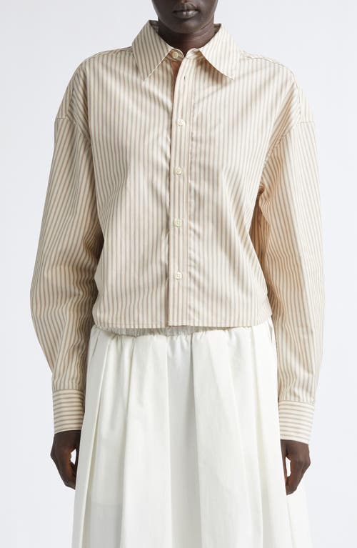 Kallmeyer Tegan Stripe Cotton Poplin Button-up Shirt In Multi