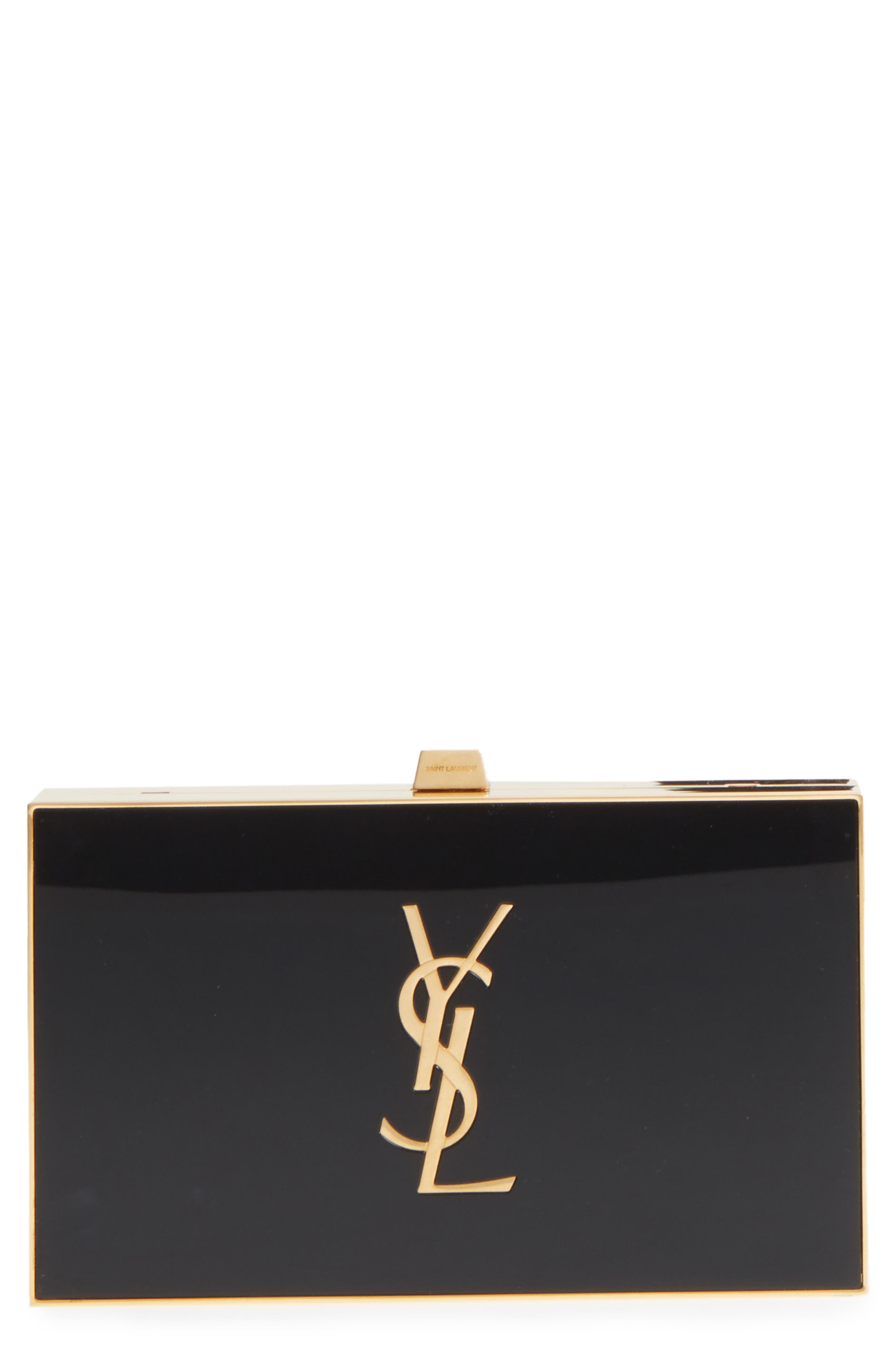 Saint Laurent Monogram Tuxedo Box Clutch, Main, color, 
