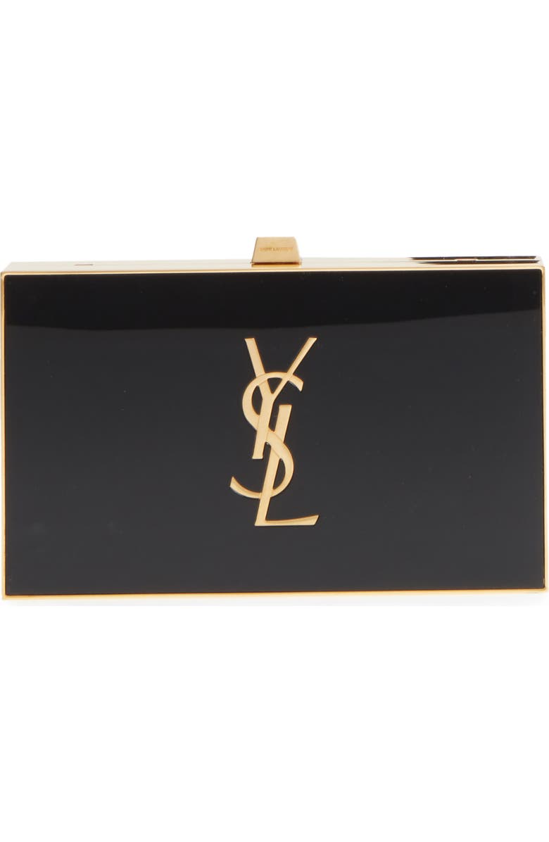 Saint Laurent Monogram Tuxedo Box Clutch, Main, color,